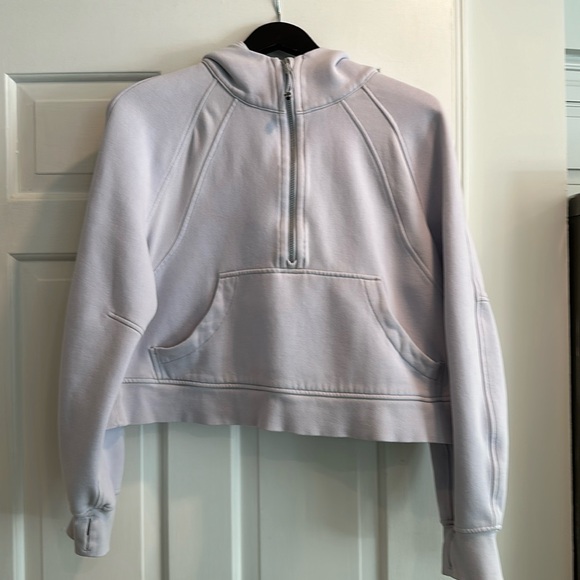 Lululemon Oversized Half-Zip Scuba Hooded Cropped size m/l blissful blue - Picture 1 of 5